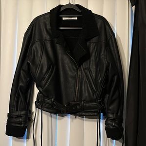 Zara faux leather jacket